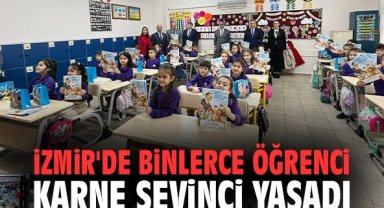 İzmir'de binlerce öğrenci karne sevinci yaşadı