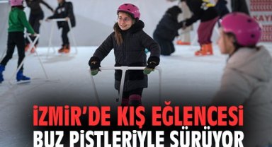 İzmir’de Kış Eğlencesi Buz Pistleriyle Sürüyor