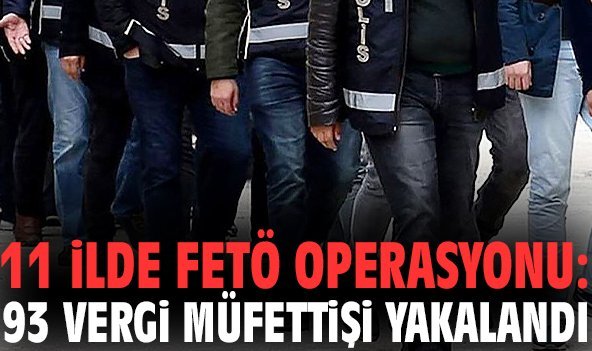 11 ilde FETÖ operasyonu: 93 vergi müfettişi yakalandı
