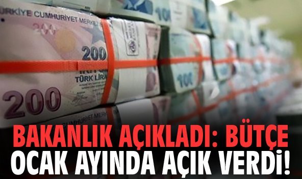 Bakanlık açıkladı: Bütçe ocak ayında açık verdi!