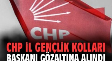 CHP İl Gençlik Kolları Başkanı gözaltına alındı