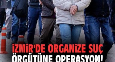 İzmir'de organize suç örgütüne operasyon!