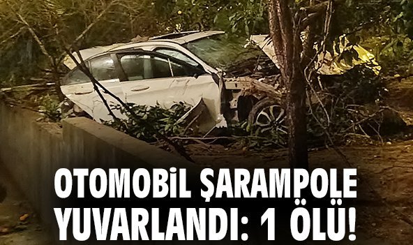 Otomobil şarampole yuvarlandı: 1 ölü!
