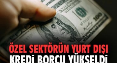 Özel sektörün yurt dışı kredi borcu yükseldi