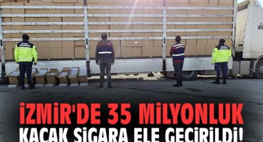 İzmir'de 35 milyonluk kaçak sigara ele geçirildi!