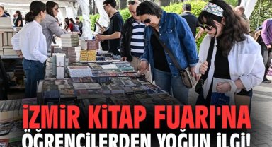 İzmir Kitap Fuarı'na öğrencilerden yoğun ilgi!