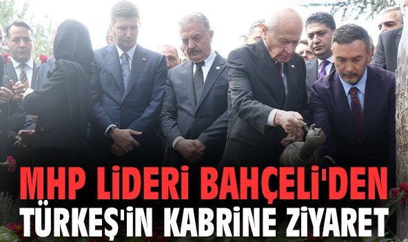 MHP Lideri Bahçeli'den Türkeş'in kabrine ziyaret