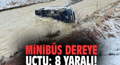 Minibüs dereye uçtu: 8 yaralı!