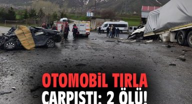Otomobil tırla çarpıştı: 2 ölü!