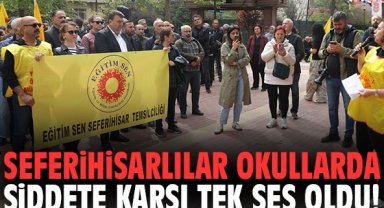Seferihisarlılar okullarda şiddete karşı tek ses oldu!