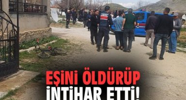 Eşini öldürüp intihar etti!