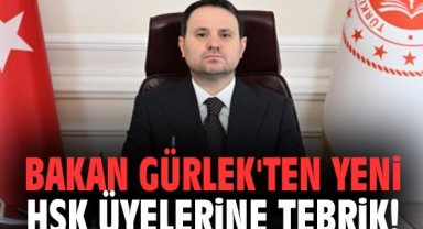 Bakan Gürlek'ten yeni HSK üyelerine tebrik!