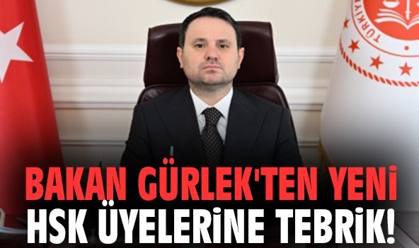 Bakan Gürlek'ten yeni HSK üyelerine tebrik!