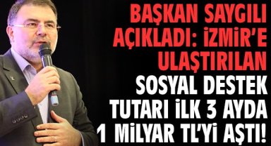 Başkan Saygılı açıkladı: İzmir’e ulaştırılan sosyal destek tutarı ilk 3 ayda 1 milyar TL'yi aştı!