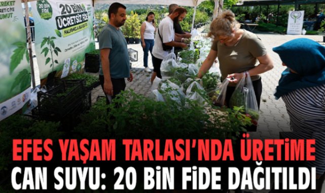 Efes Yaşam Tarlası’nda üretime can suyu: 20 bin fide dağıtıldı