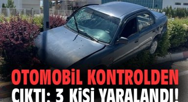 Otomobil kontrolden çıktı: 3 kişi yaralandı!