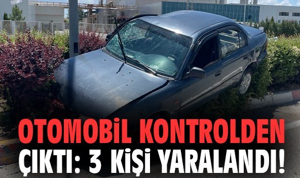 Otomobil kontrolden çıktı: 3 kişi yaralandı!