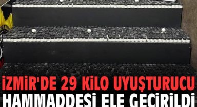 İzmir'de 29 kilo uyuşturucu hammaddesi ele geçirildi