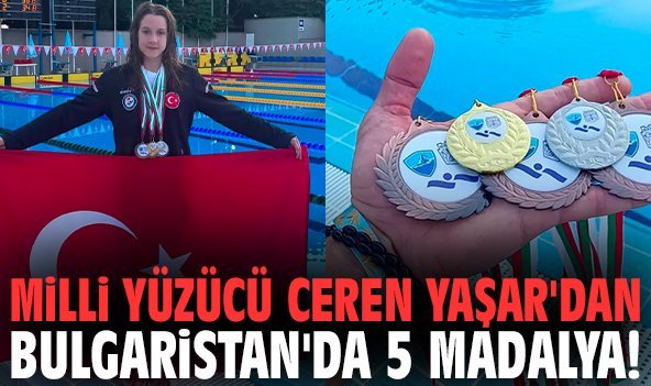 Milli Yüzücü Ceren Yaşar'dan Bulgaristan'da 5 Madalya!
