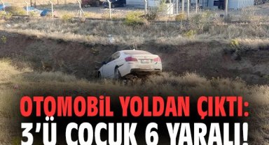 Otomobil yoldan çıktı: 3'ü çocuk 6 yaralı!