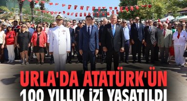 Urla'da Atatürk'ün 100 yıllık izi yaşatıldı